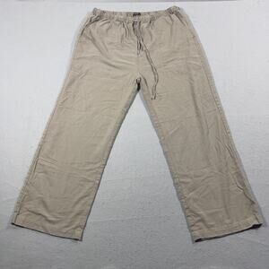 Coofandy Pants Women XXL Elastic Waist‎ Drawstring Straight Leg Costal Khaki
